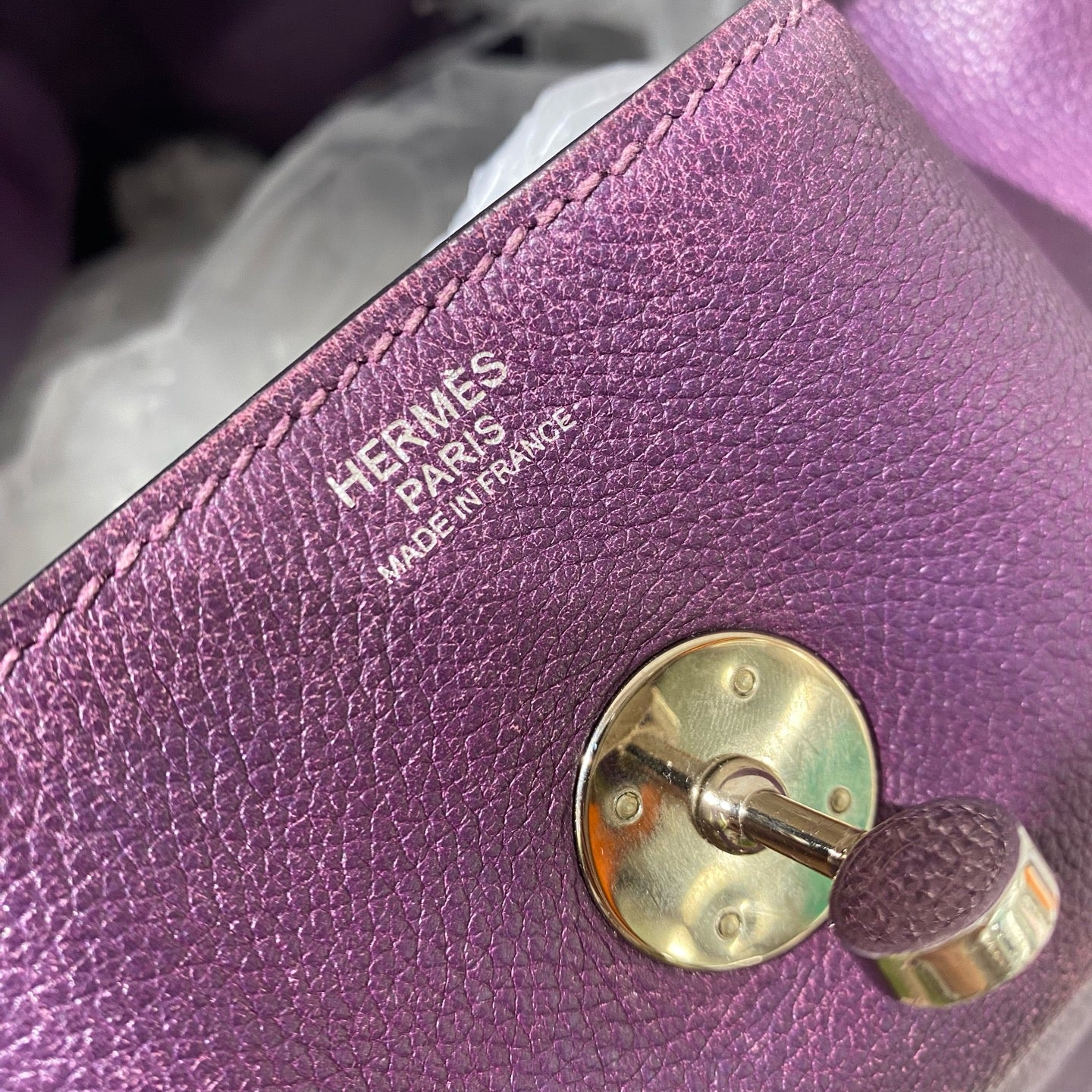 Hermès - Lindy 34 - Taurillon Clemence leather - Purple with Silver-Tone Hardware - (medium)