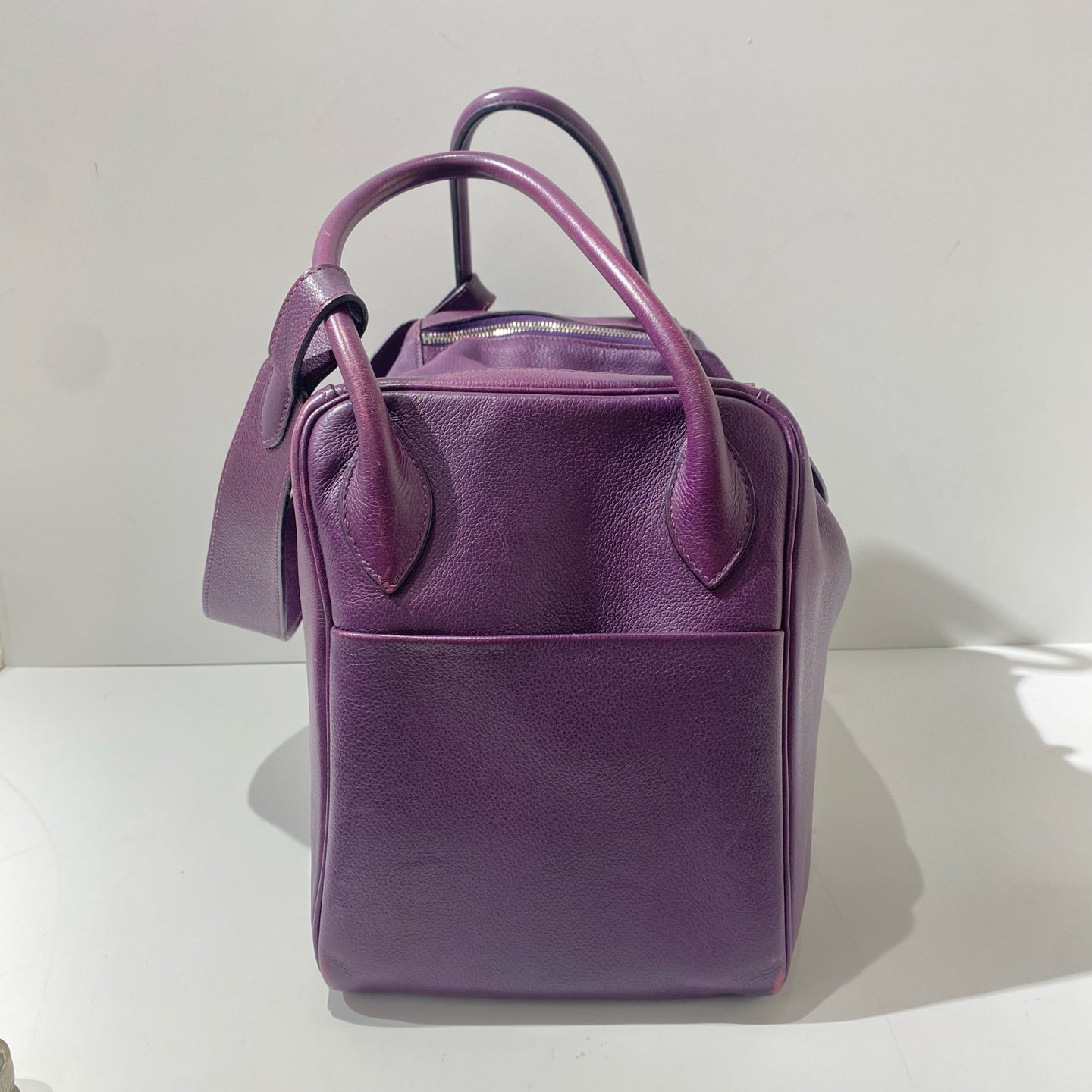 Hermès - Lindy 34 - Taurillon Clemence leather - Purple with Silver-Tone Hardware - (medium)
