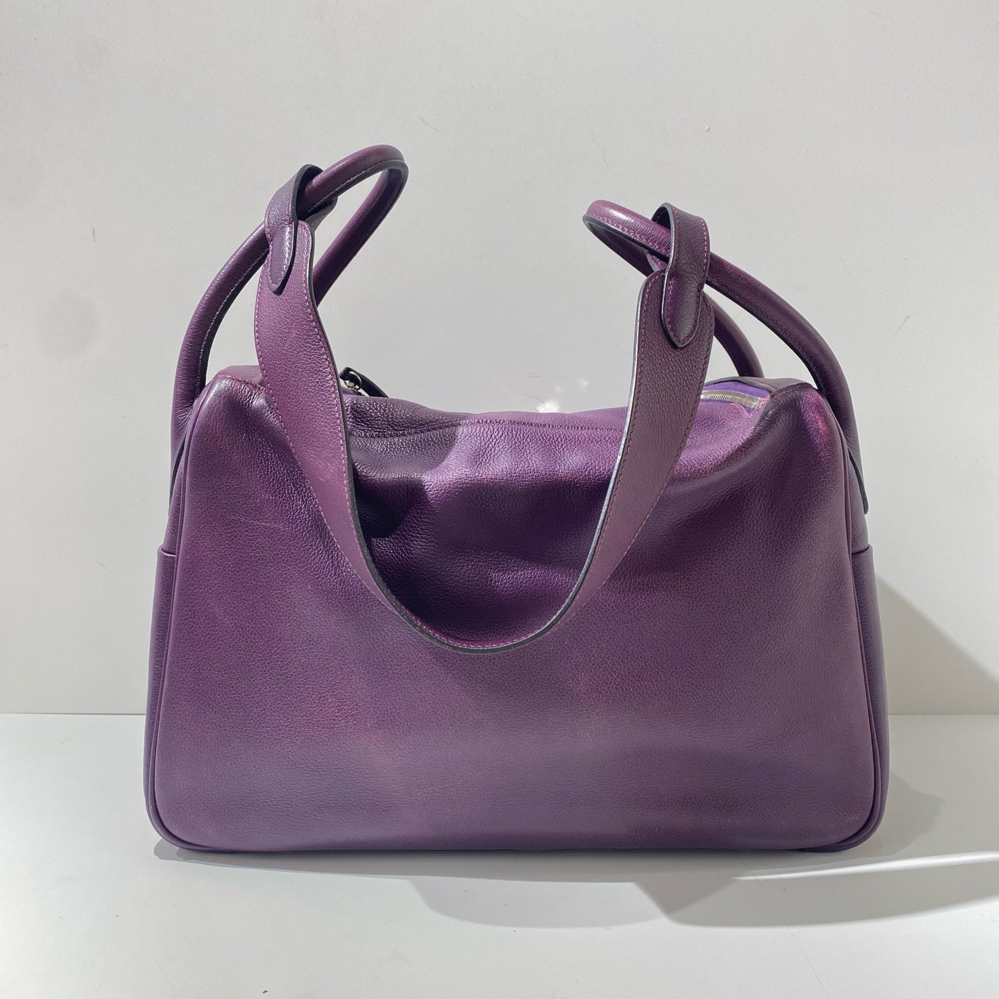 Hermès - Lindy 34 - Taurillon Clemence leather - Purple with Silver-Tone Hardware - (medium)