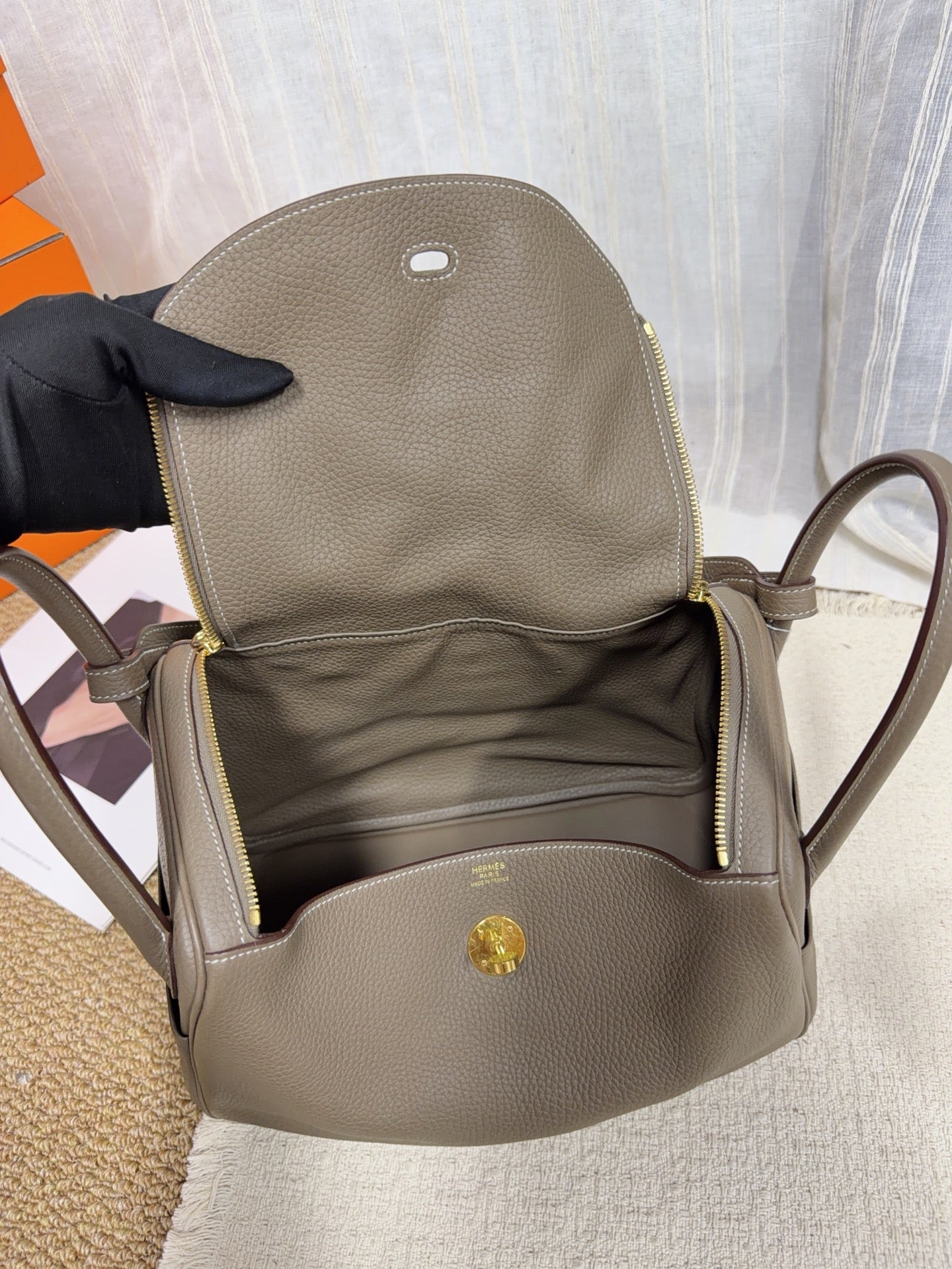 Hermès - Lindy - Leather - Grey - (medium)