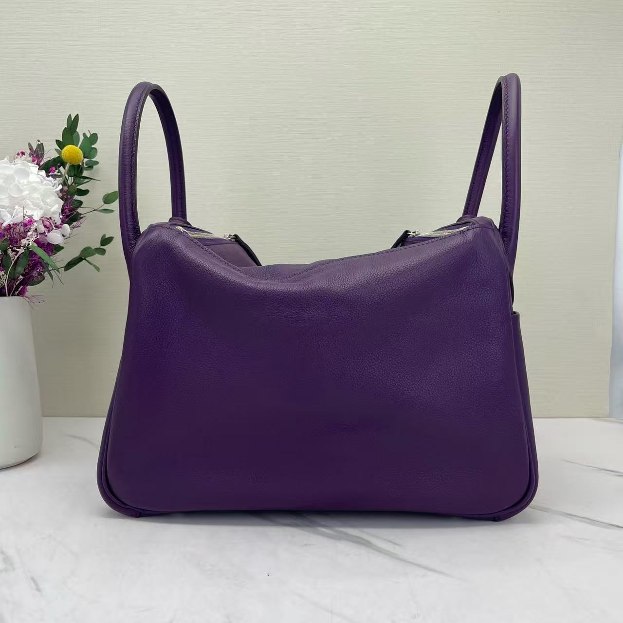 Hermès - Lindy30 - Taurillon Clemence leather - Purple - (medium)