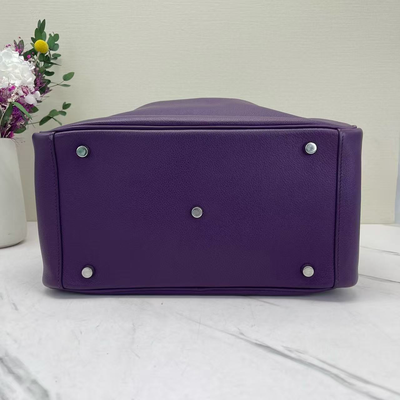 Hermès - Lindy30 - Taurillon Clemence leather - Purple - (medium)