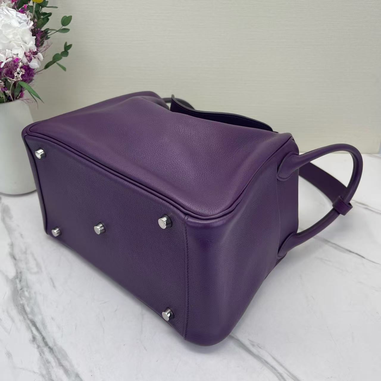 Hermès - Lindy30 - Taurillon Clemence leather - Purple - (medium)