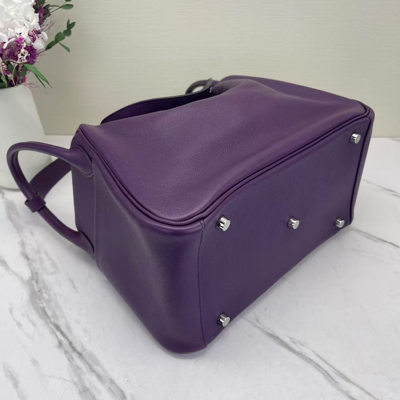 Hermès - Lindy30 - Taurillon Clemence leather - Purple - (medium)