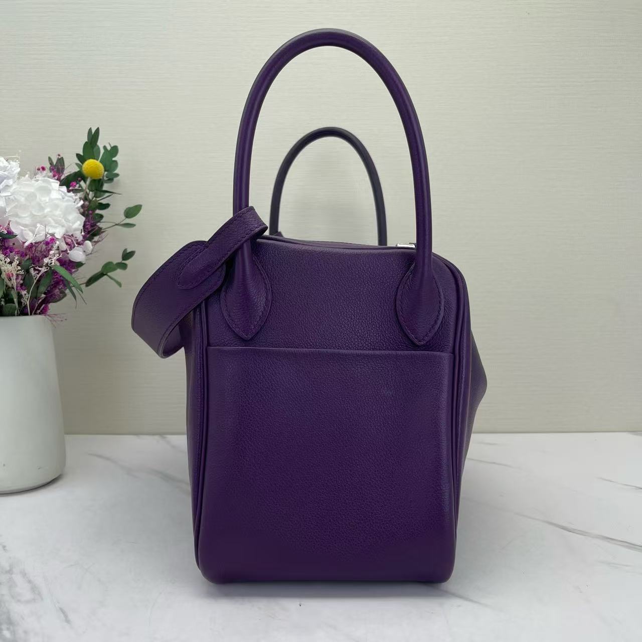 Hermès - Lindy30 - Taurillon Clemence leather - Purple - (medium)