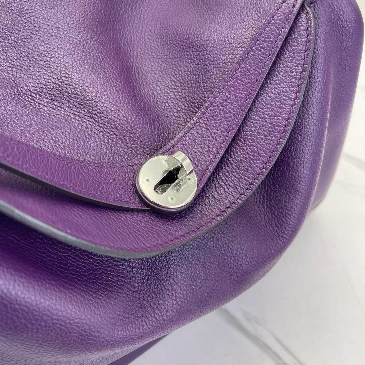 Hermès - Lindy30 - Taurillon Clemence leather - Purple - (medium)