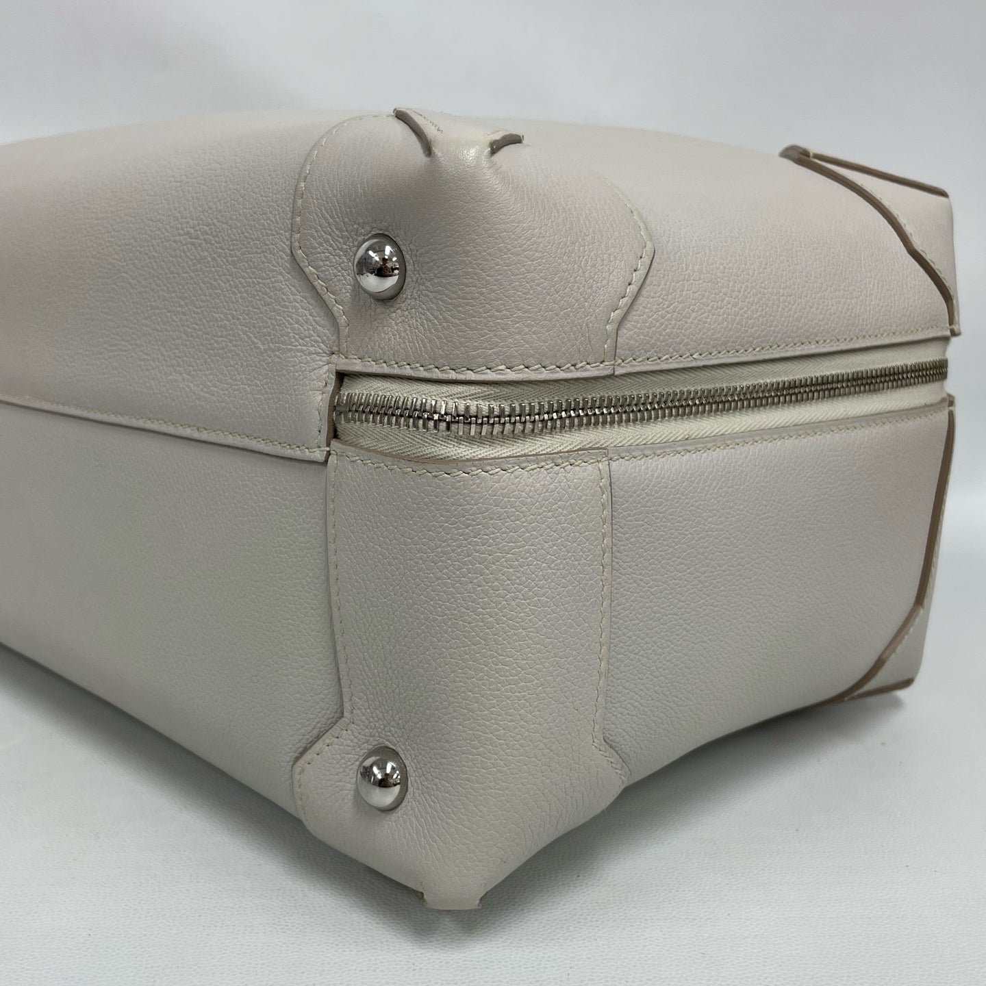 Hermès - Maxi Box - Pebbled calfskin leather - Light Grey - (Large)