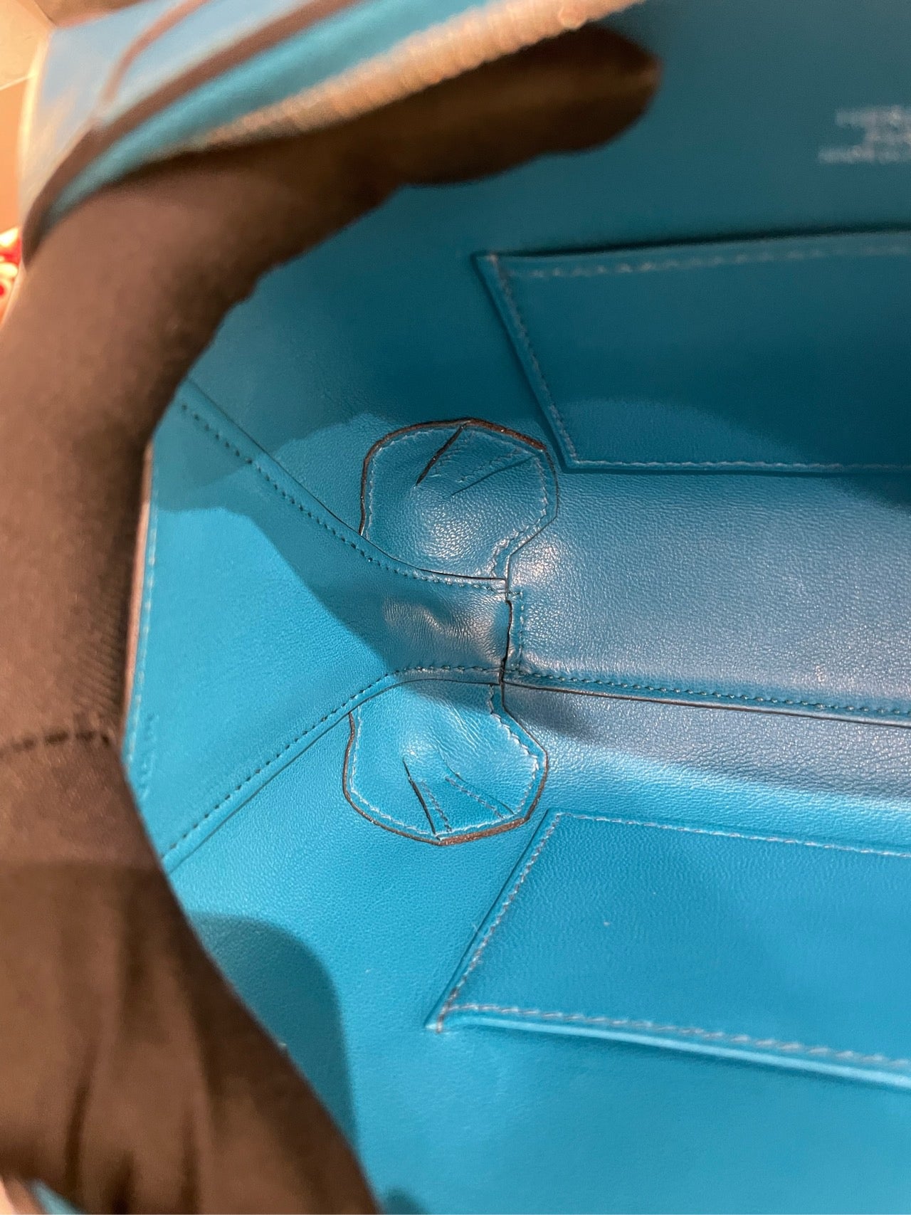 Hermès - Maxibox Clutch - Tadelakt leather - Izmir Blue - (small)