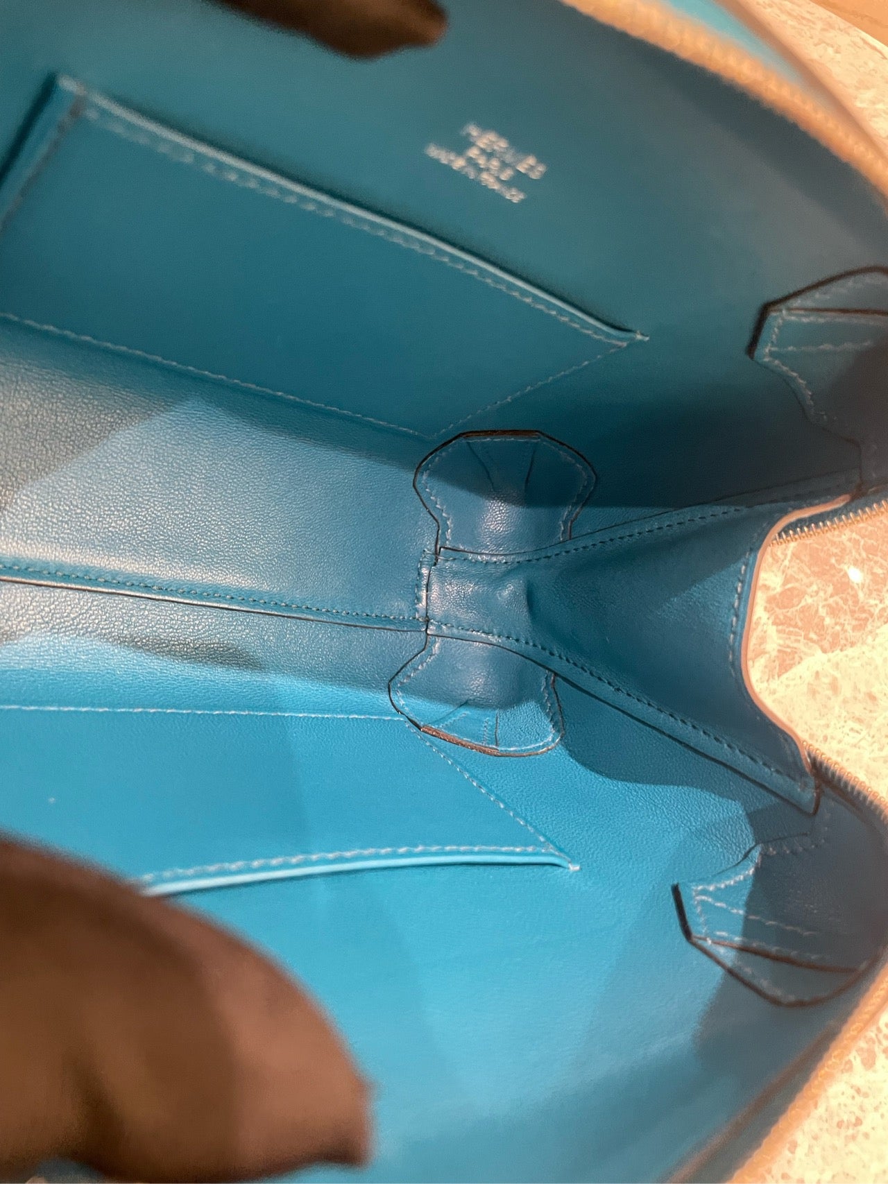 Hermès - Maxibox Clutch - Tadelakt leather - Izmir Blue - (small)