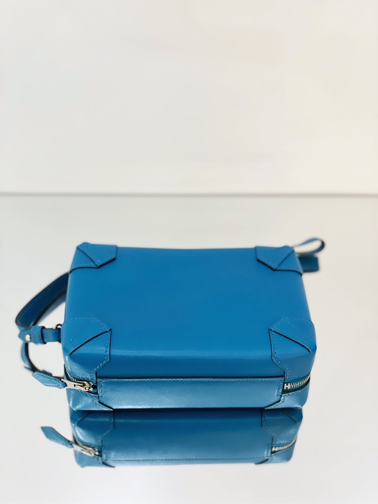 Hermès - MAXIBOX - Leather - Blue - (mini)