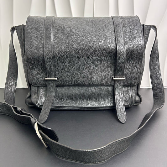 Hermes - Messenger Bag - Pebbled leather - Black - (medium)