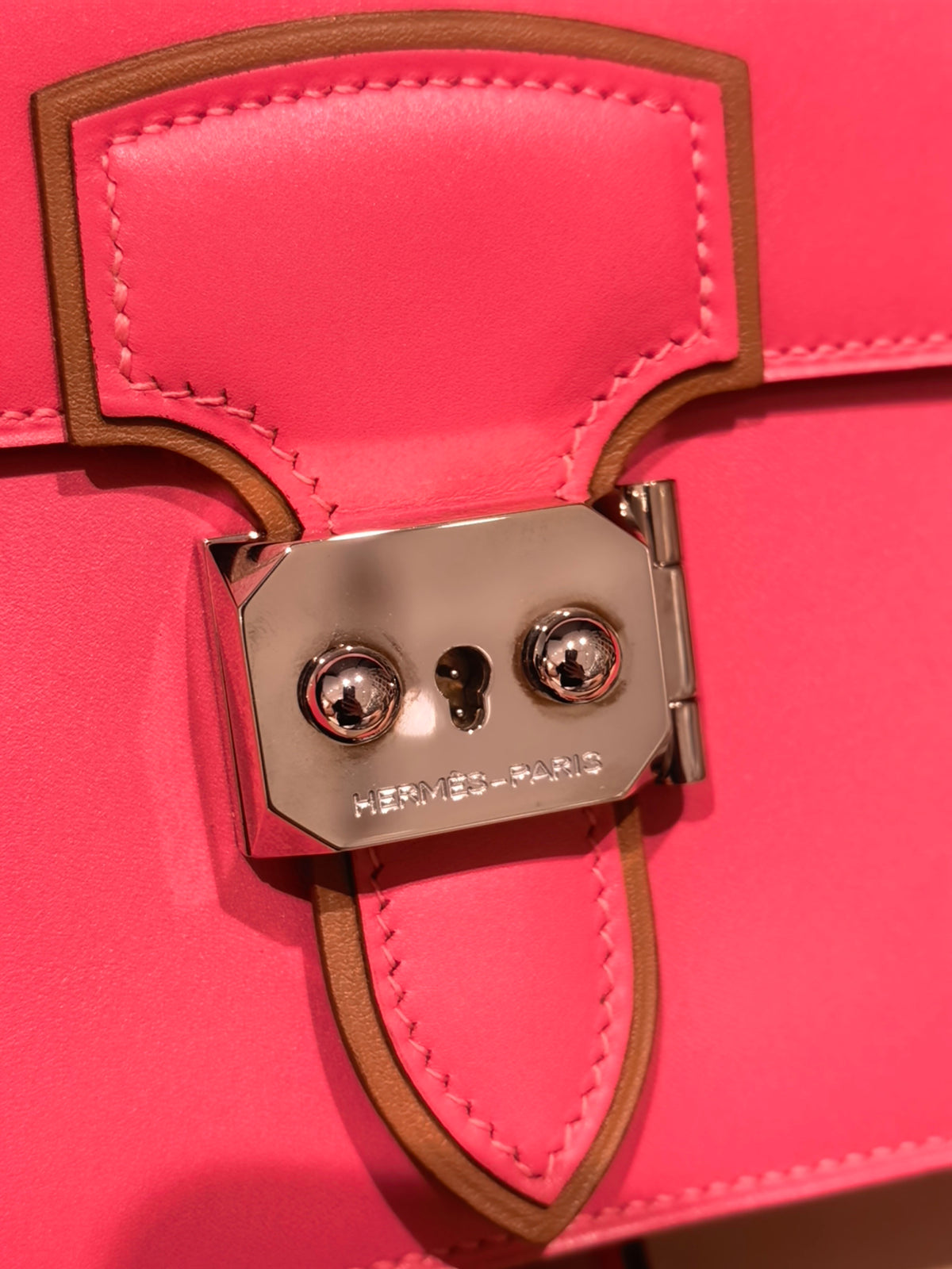 Hermes - Messenger Crossbody Bag - Leather - Pink - (small)