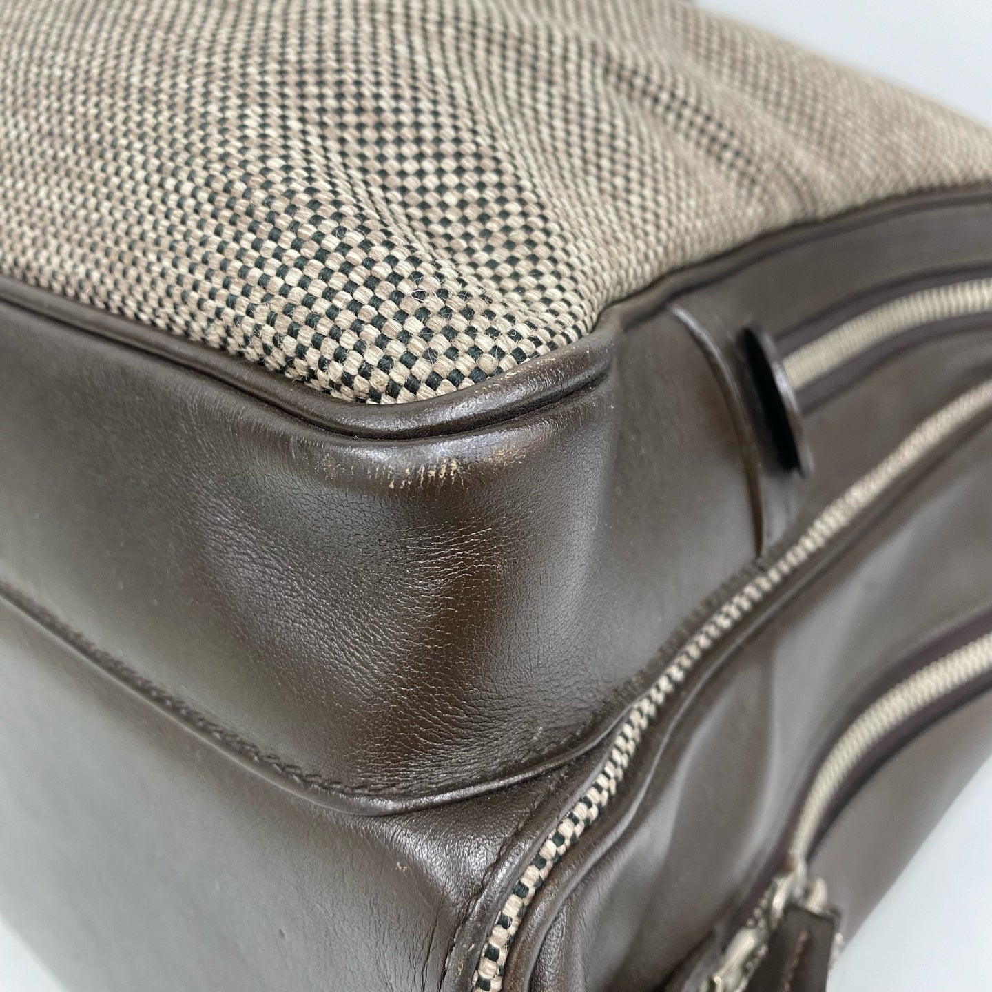 Hermès - Other - Cowhide leather and woven canvas - Brown