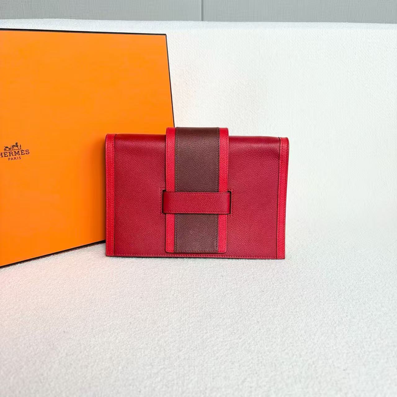 Hermès - Passant - Evercolor leather - Red - (Small)
