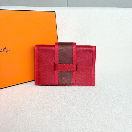Hermès - Passant - Evercolor leather - Red - (Small)