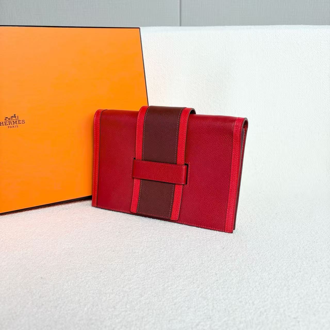 Hermès - Passant - Evercolor leather - Red - (Small)