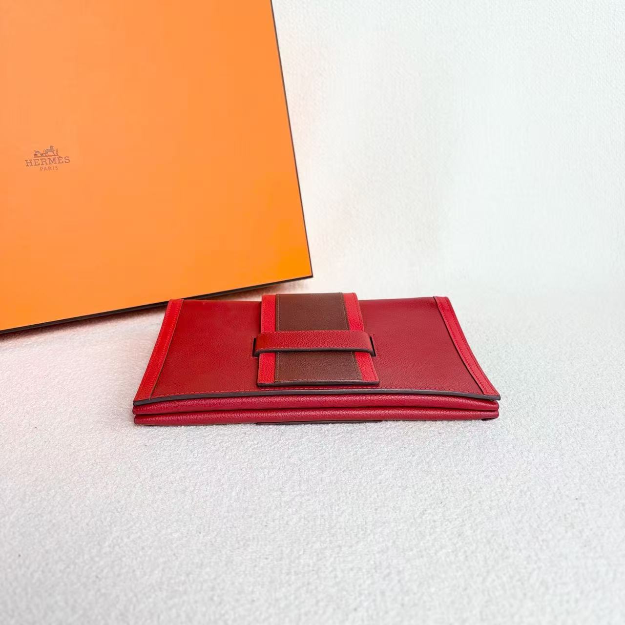 Hermès - Passant - Evercolor leather - Red - (Small)