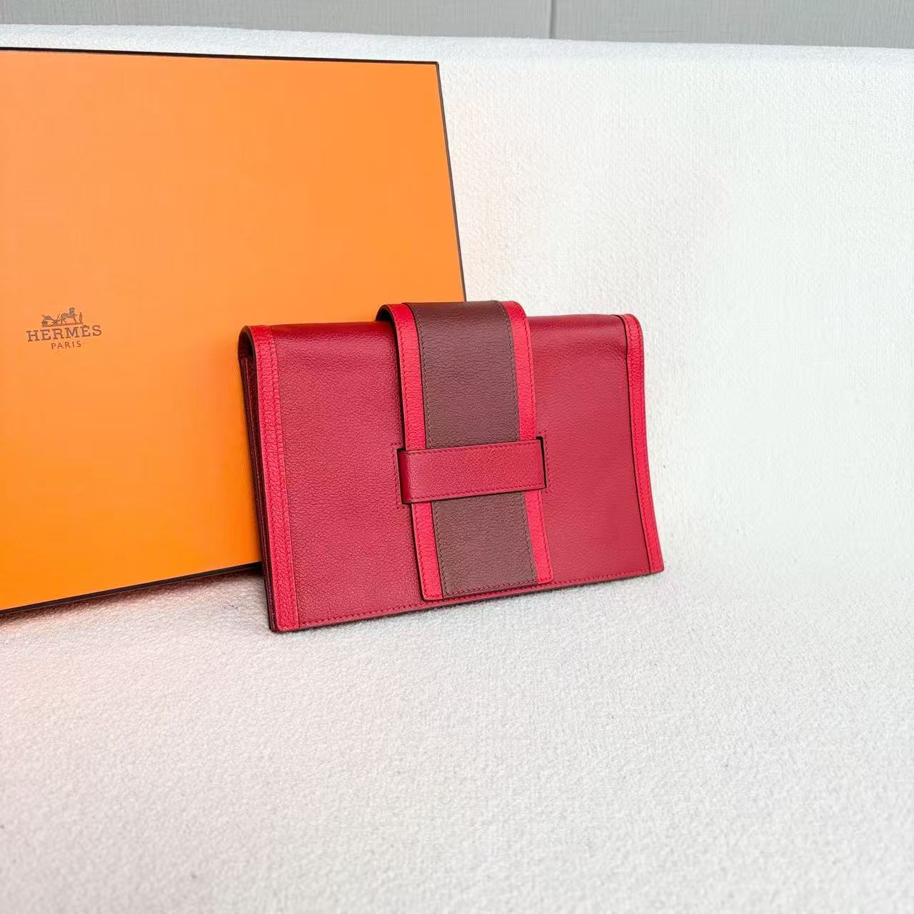 Hermès - Passant - Evercolor leather - Red - (Small)