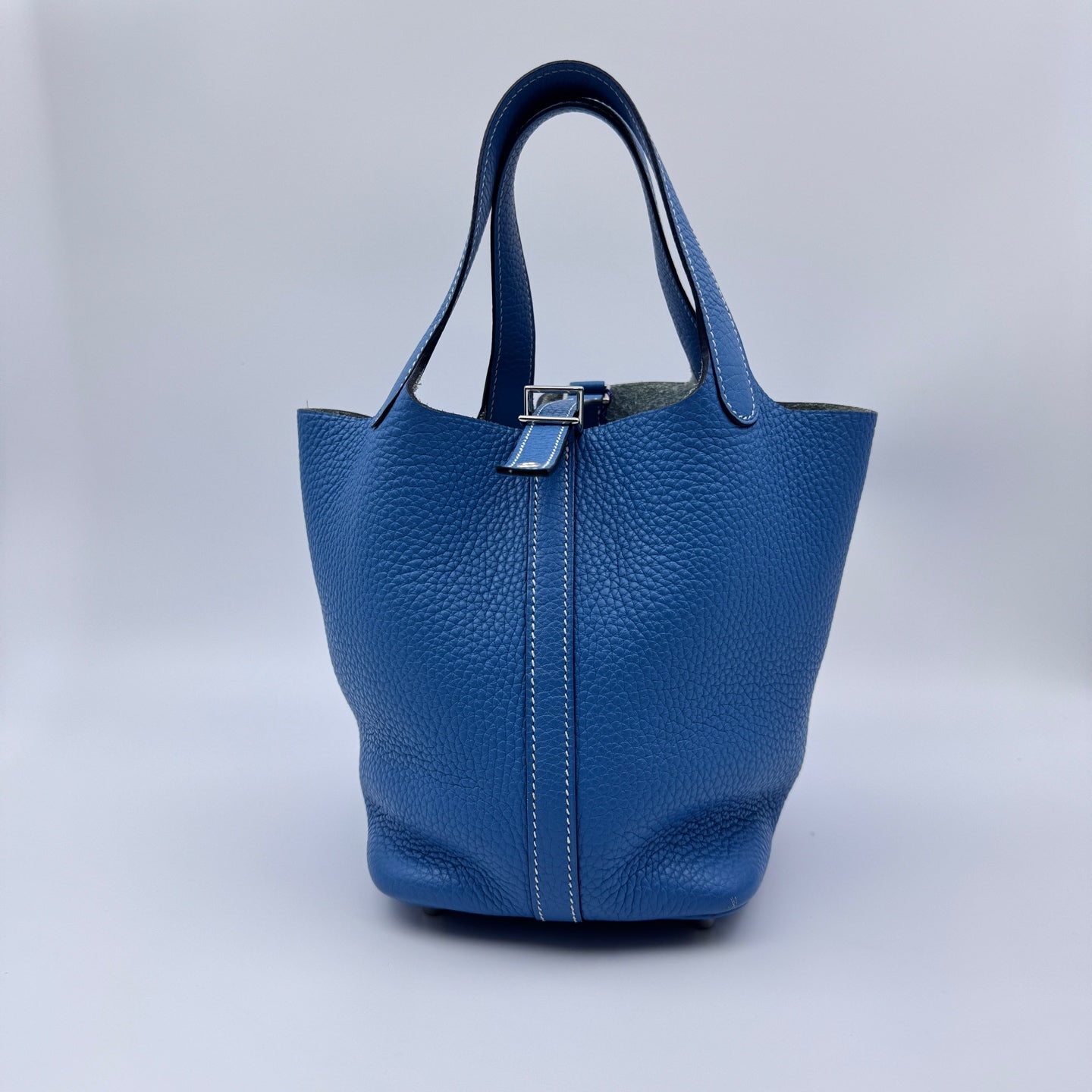 Hermes - Picotin 18 - Leather - Blue - (mini)