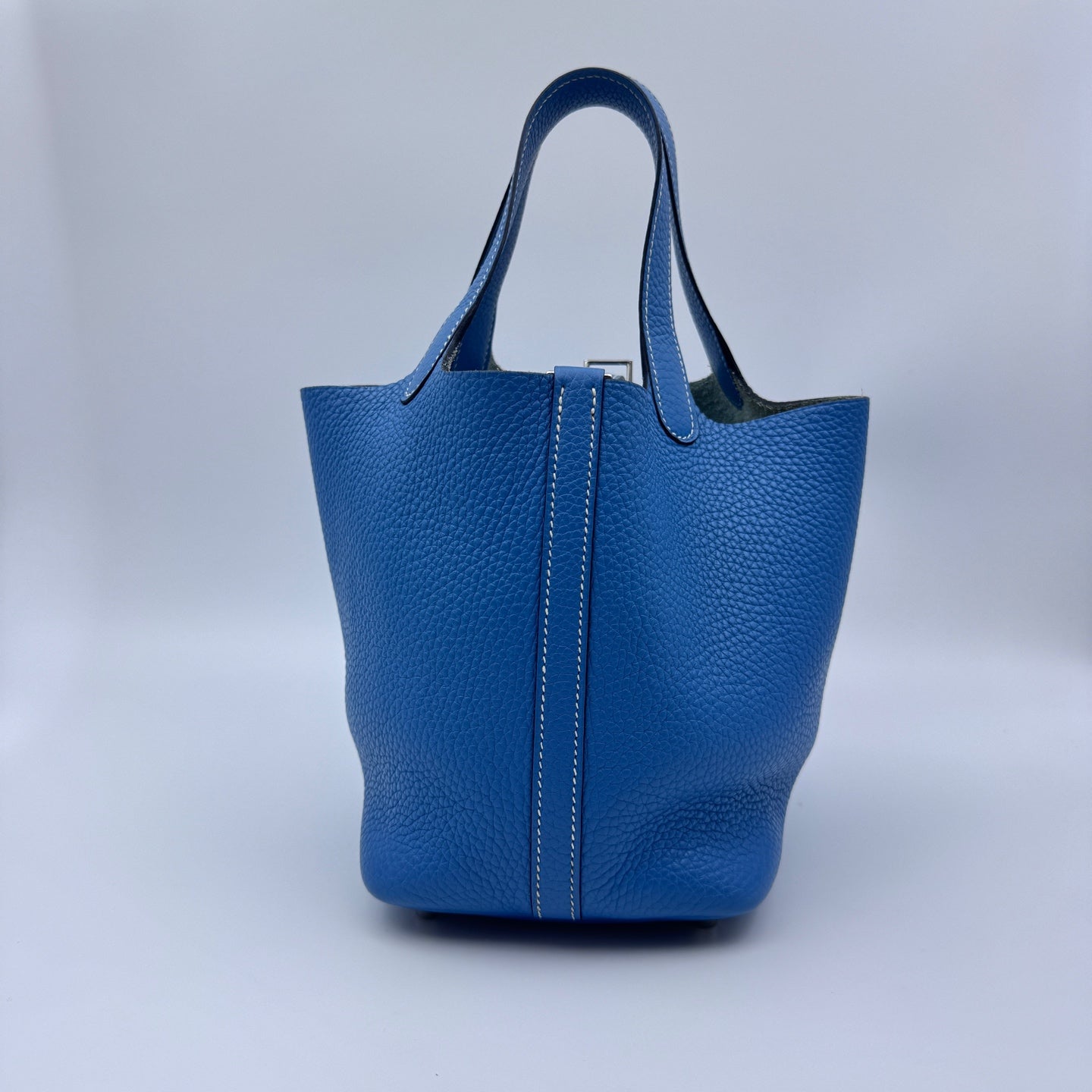 Hermes - Picotin 18 - Leather - Blue - (mini)