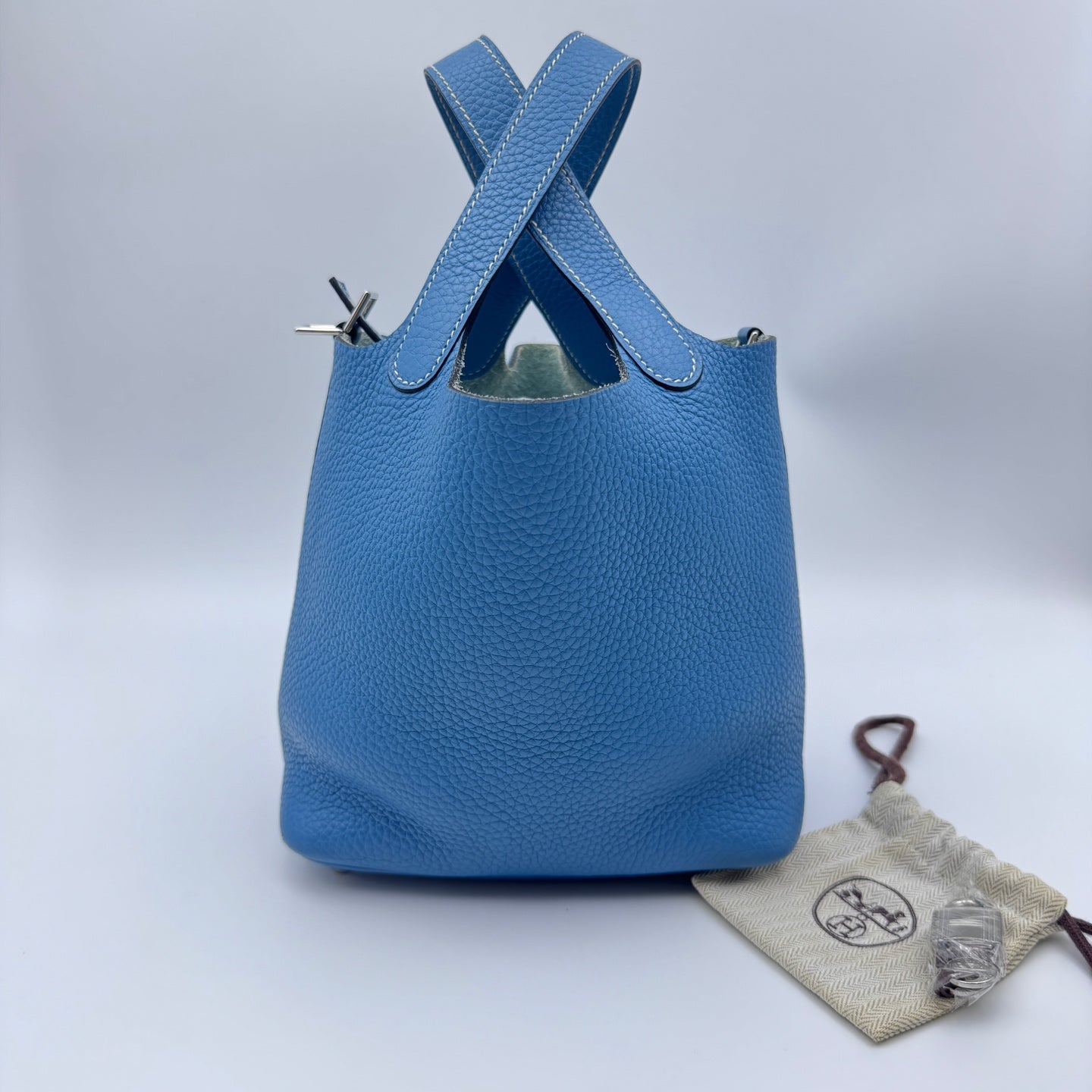Hermes - Picotin 18 - Leather - Blue - (mini)
