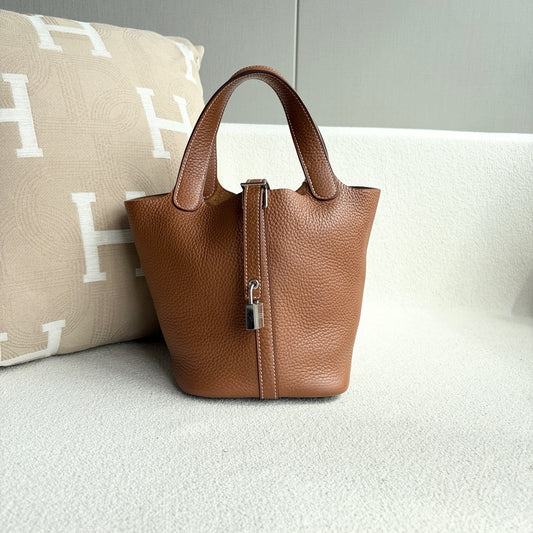 Hermes - Picotin 18 - Leather - Brown - (mini)