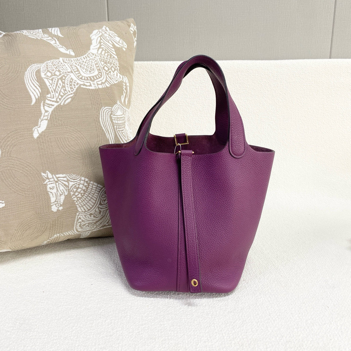 Hermes - Picotin 18 - Leather - Purple - (mini)