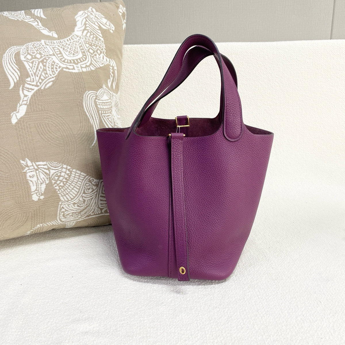 Hermes - Picotin 18 - Leather - Purple - (mini)