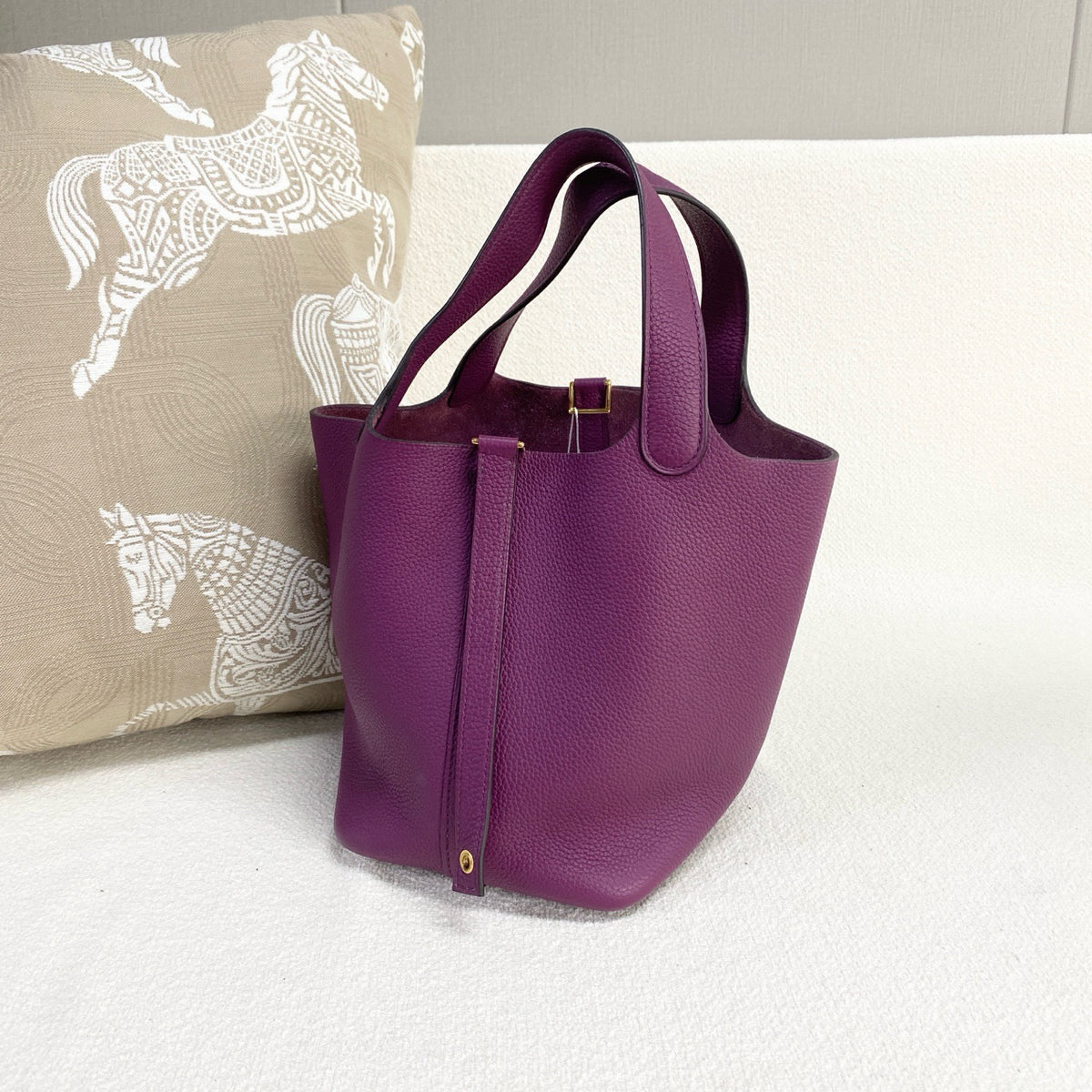 Hermes - Picotin 18 - Leather - Purple - (mini)