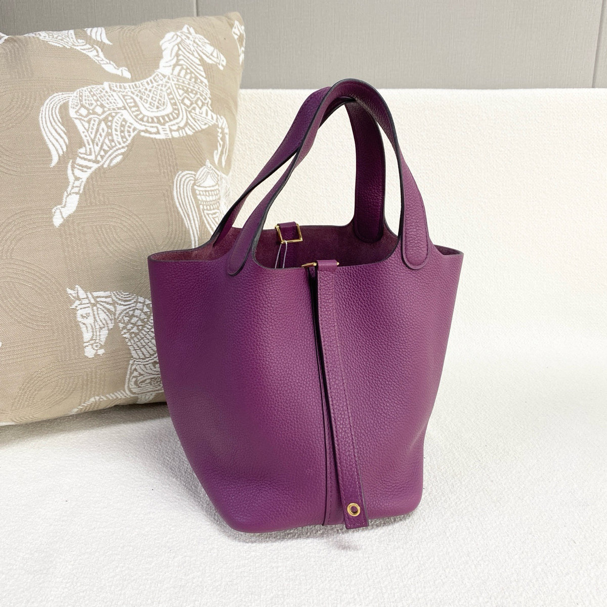Hermes - Picotin 18 - Leather - Purple - (mini)