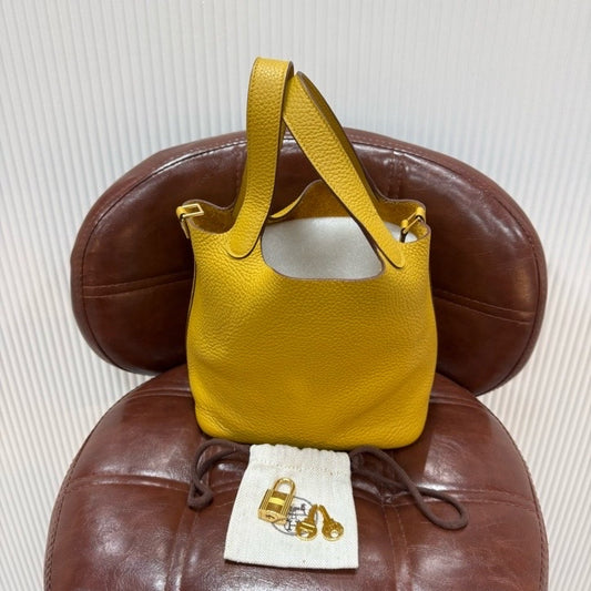 Hermes - Picotin 18 - Leather - Yellow - (small)