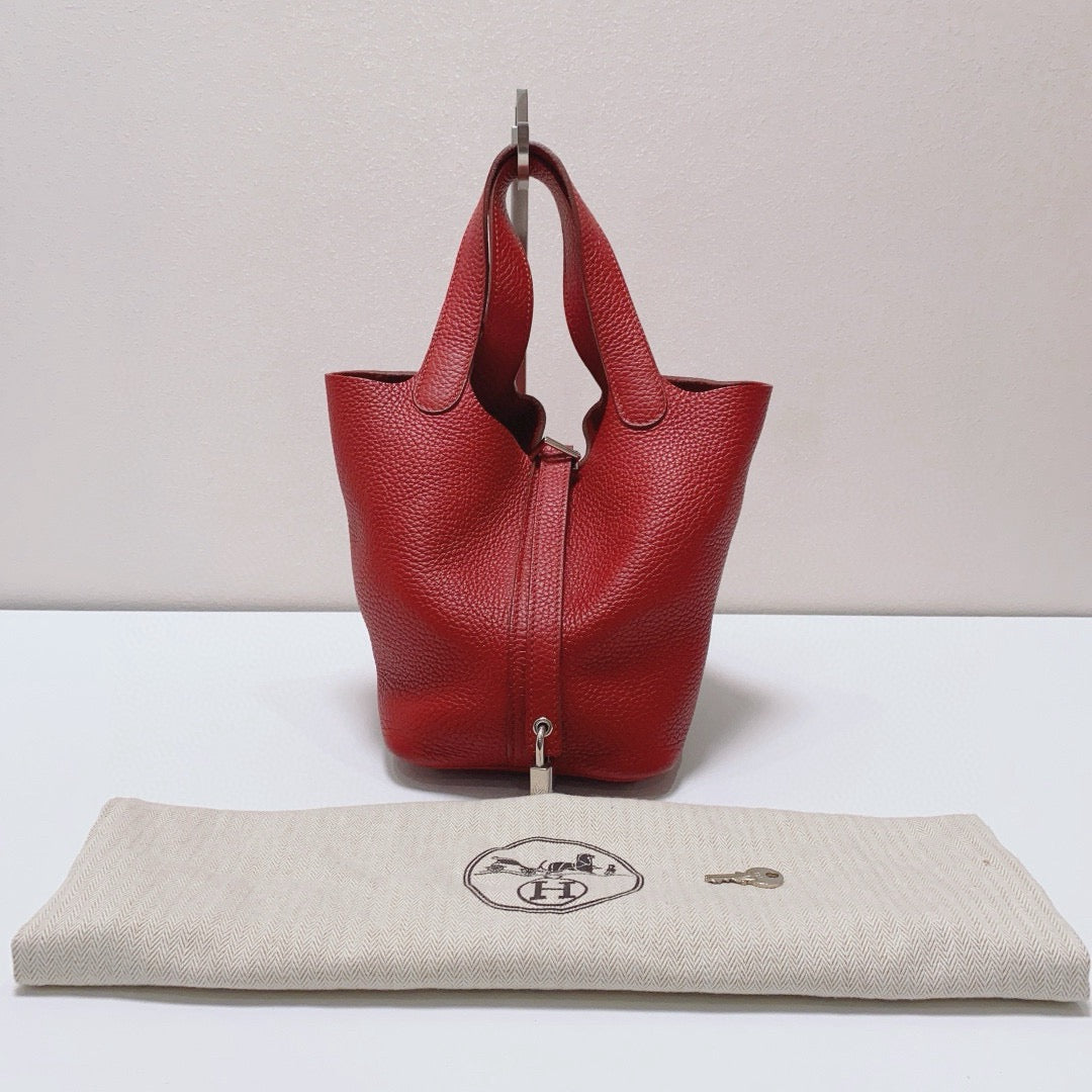 Hermès - Picotin 18 - Taurillon Clemence leather - Red - (Mini)