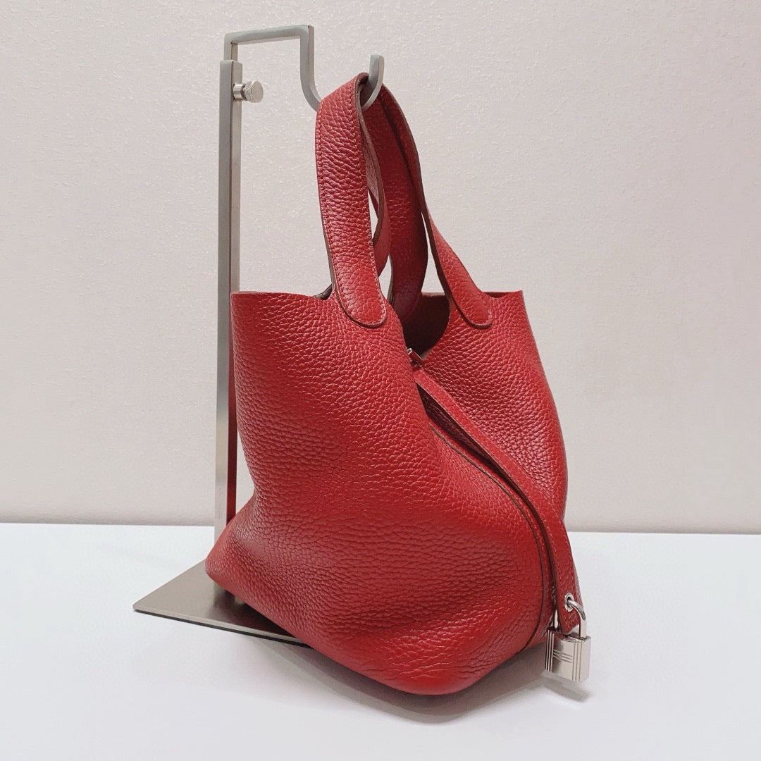 Hermès - Picotin 18 - Taurillon Clemence leather - Red - (Mini)