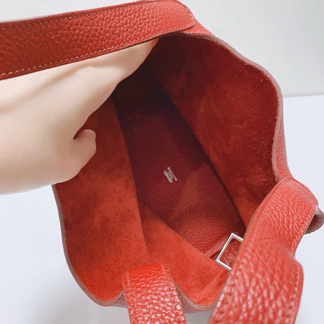 Hermès - Picotin 18 - Taurillon Clemence leather - Red - (Mini)