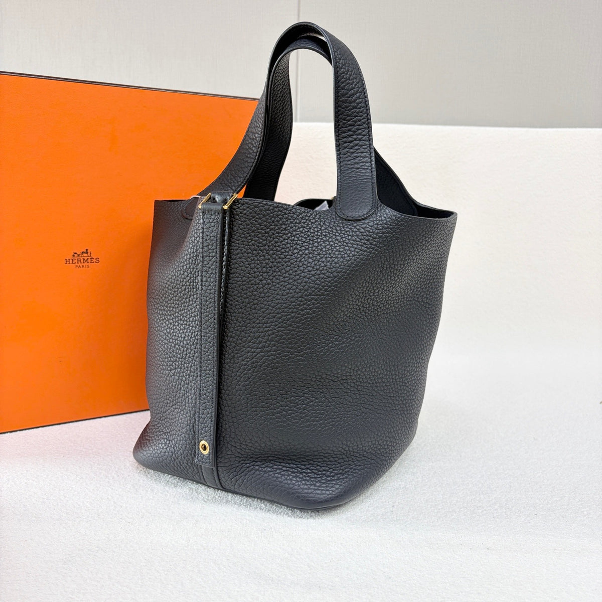 Hermes - Picotin 22 - Leather - Black - (medium)