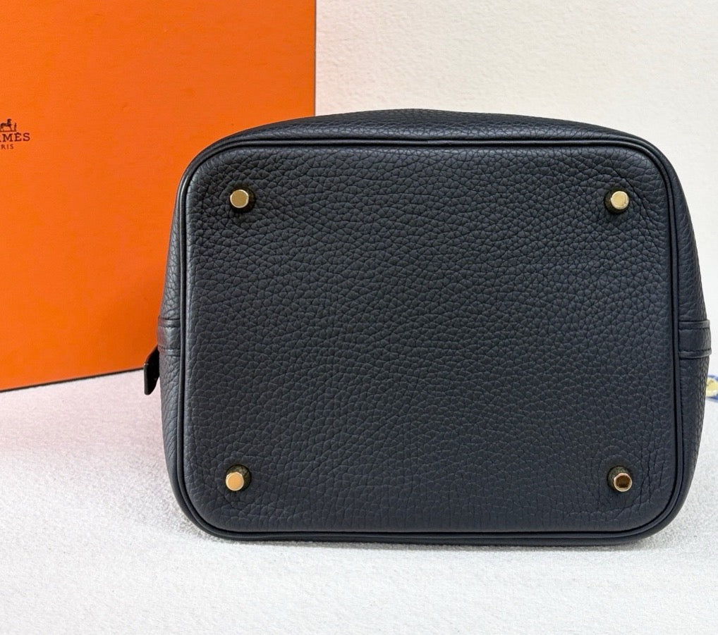 Hermes - Picotin 22 - Leather - Black - (medium)