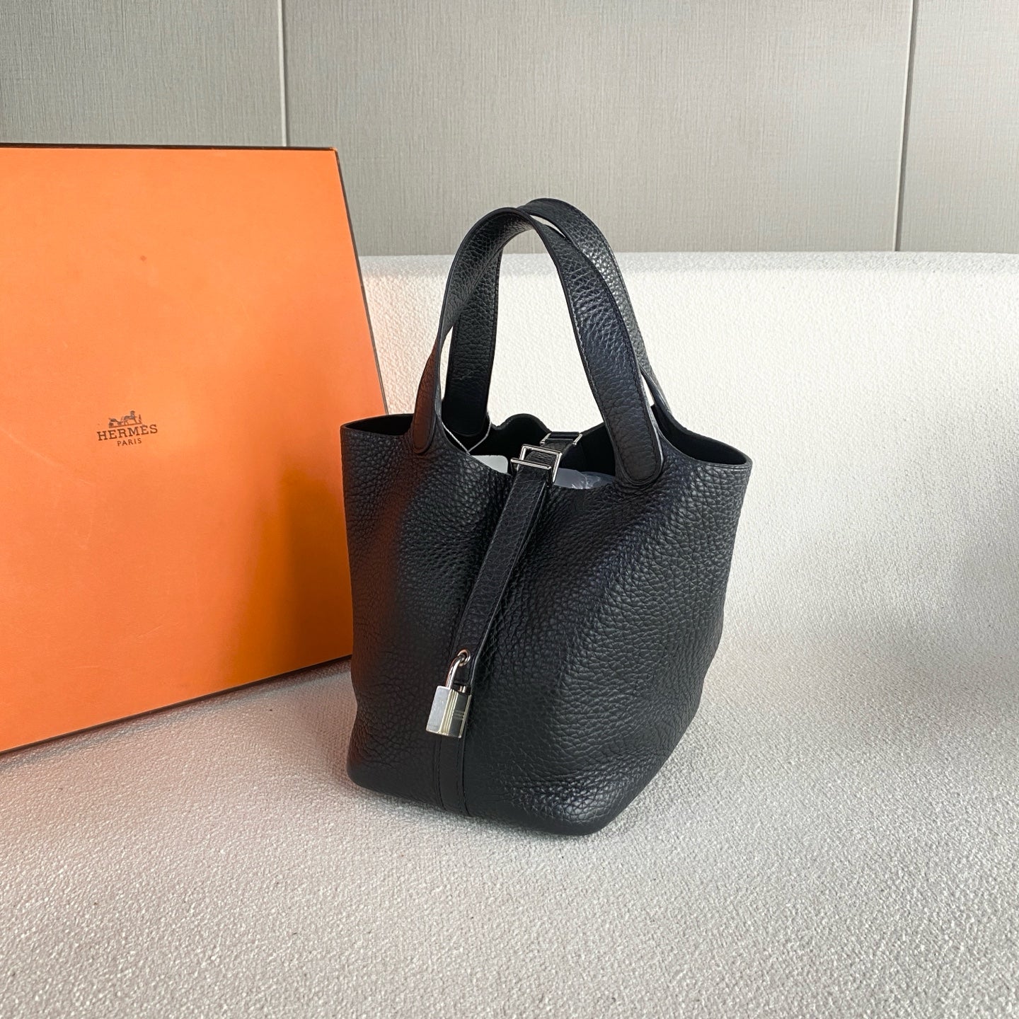 Hermes - Picotin - Leather - Black - (Small)