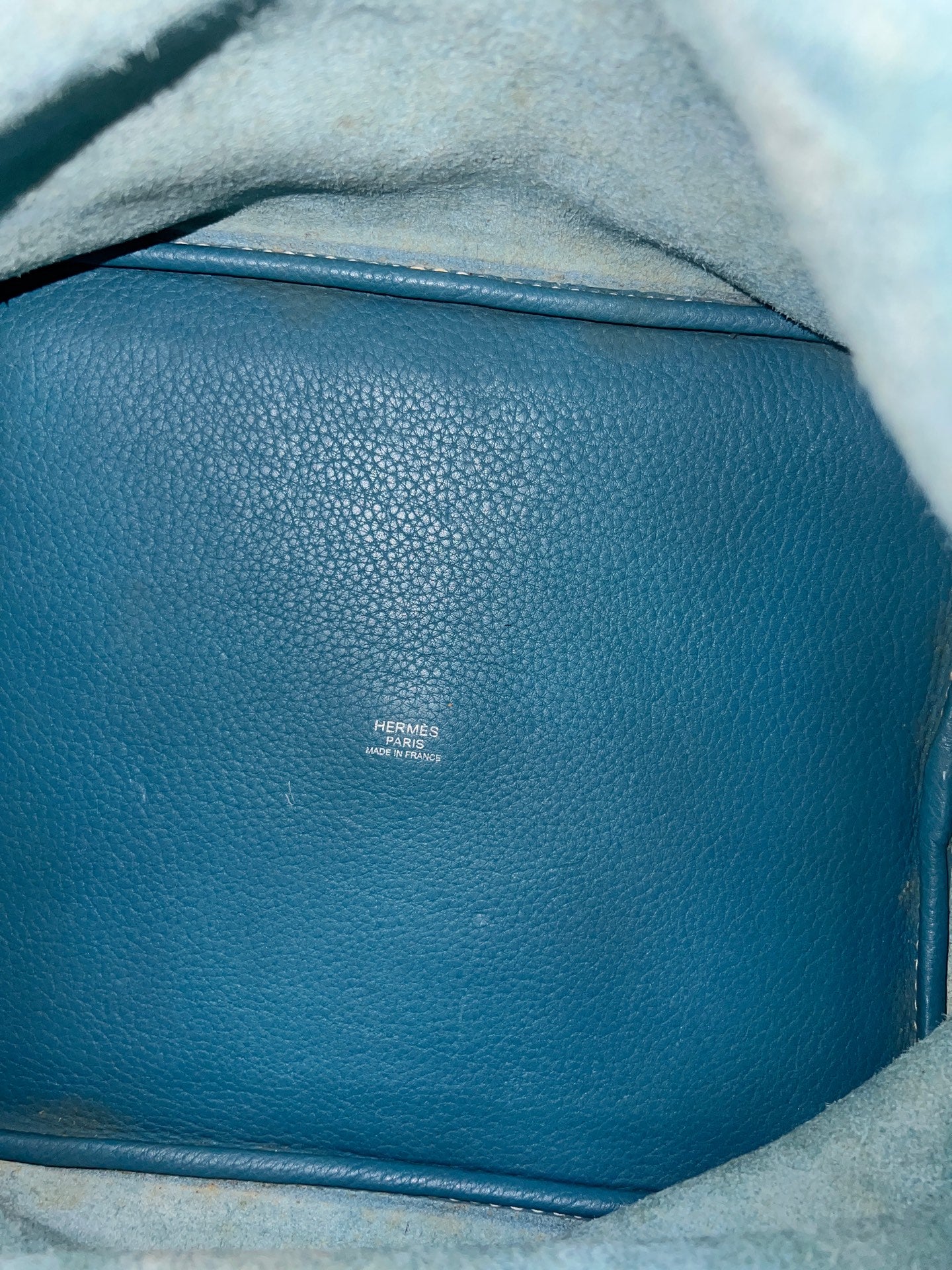 Hermes - Picotin - Leather - Blue - (Large)