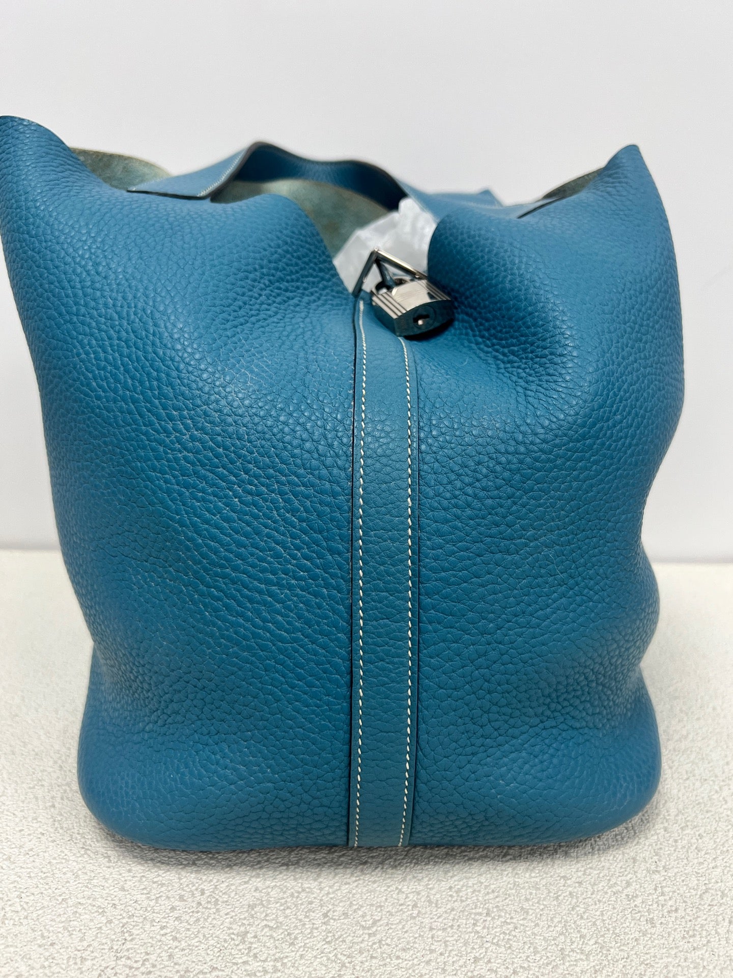Hermes - Picotin - Leather - Blue - (Large)