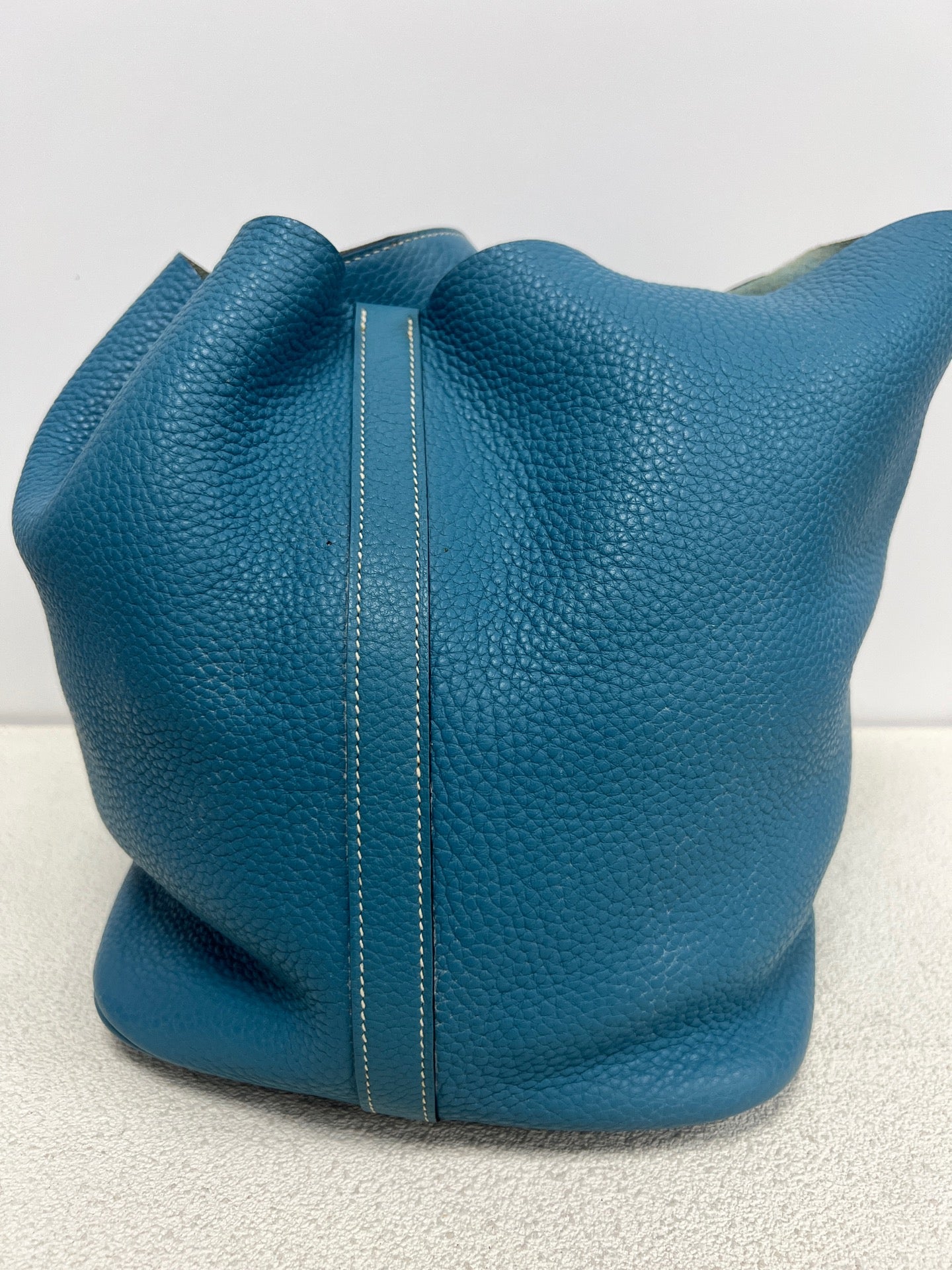 Hermes - Picotin - Leather - Blue - (Large)