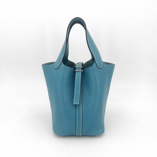 Hermes - Picotin - Leather - Blue - (small)