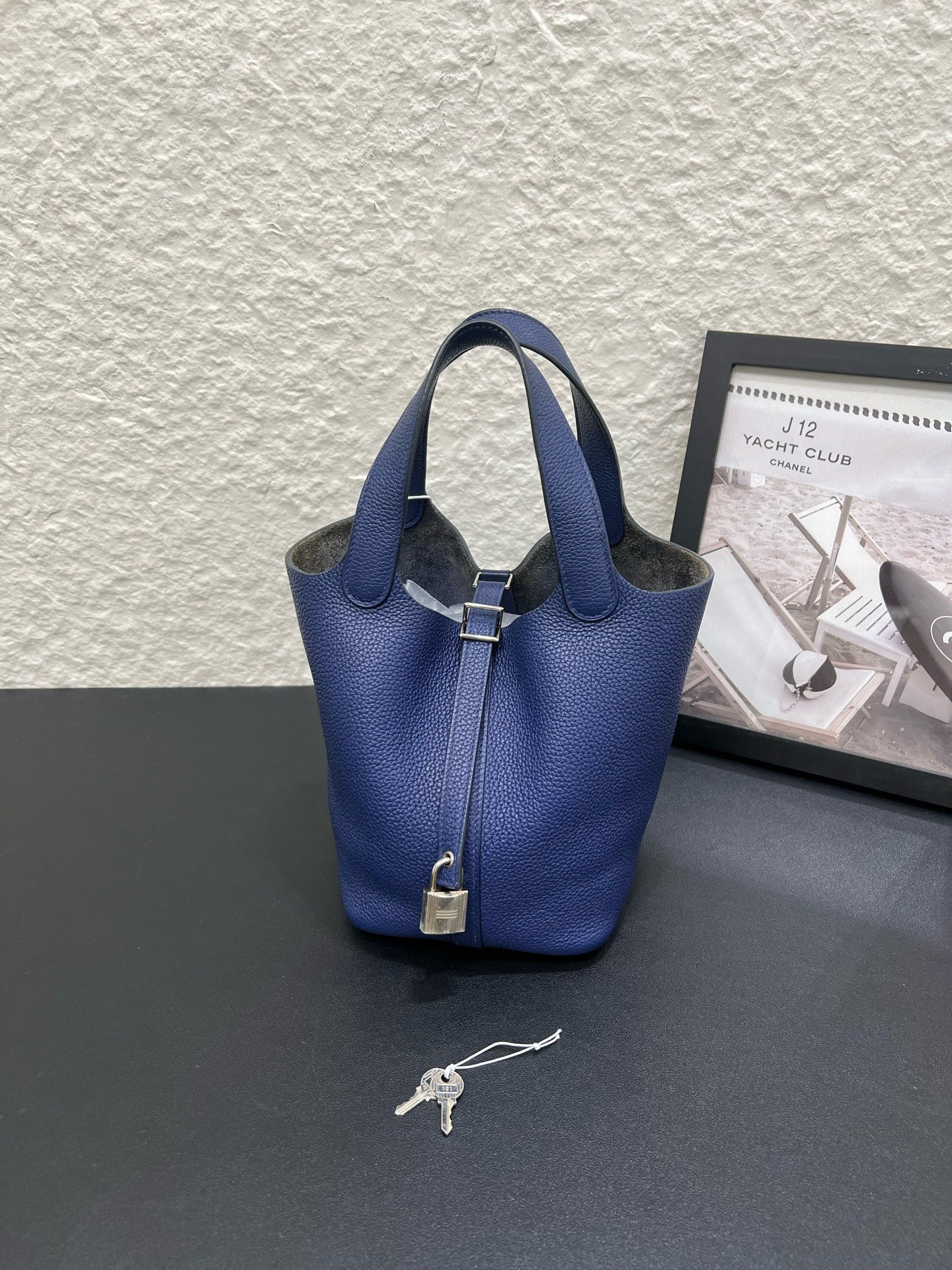 Hermes - Picotin - Leather - Blue - (small)