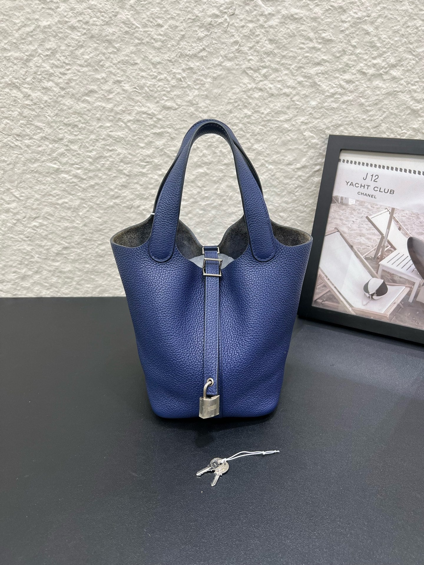 Hermes - Picotin - Leather - Blue - (small)