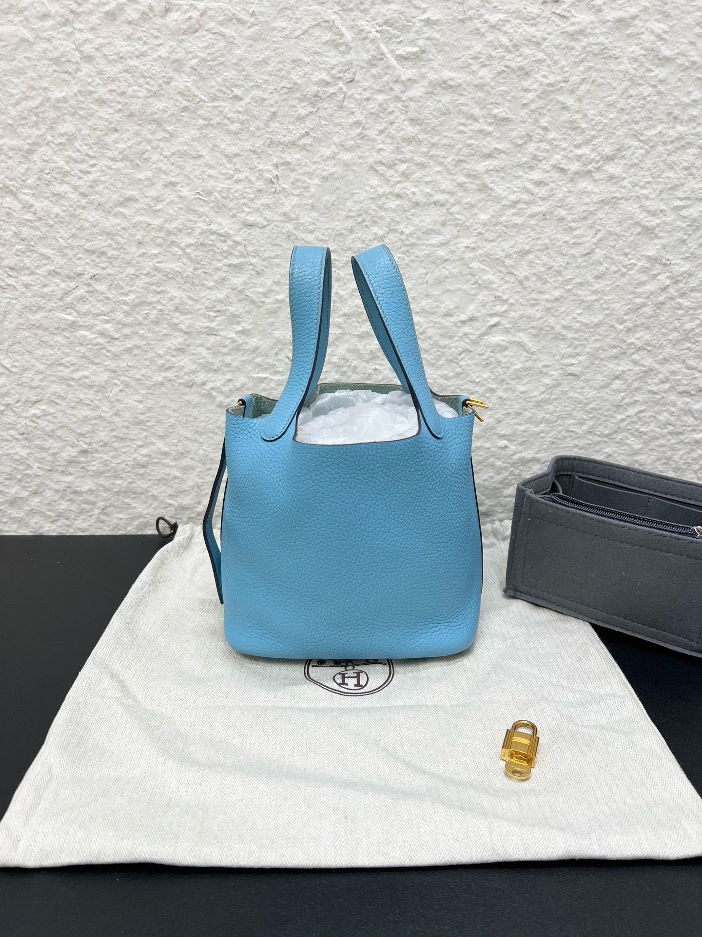Hermes - Picotin - Leather - Blue - (small)