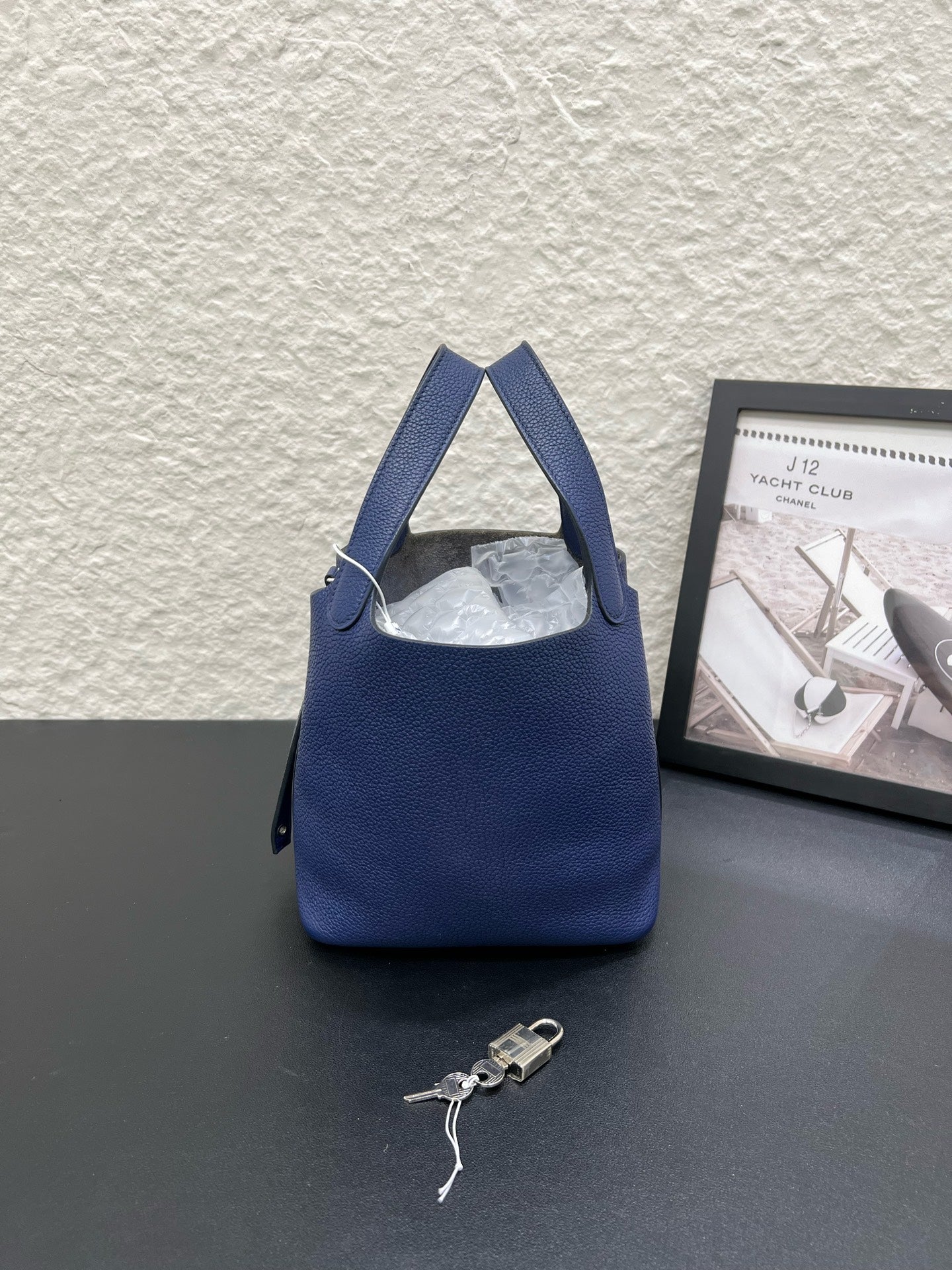 Hermes - Picotin - Leather - Blue - (small)