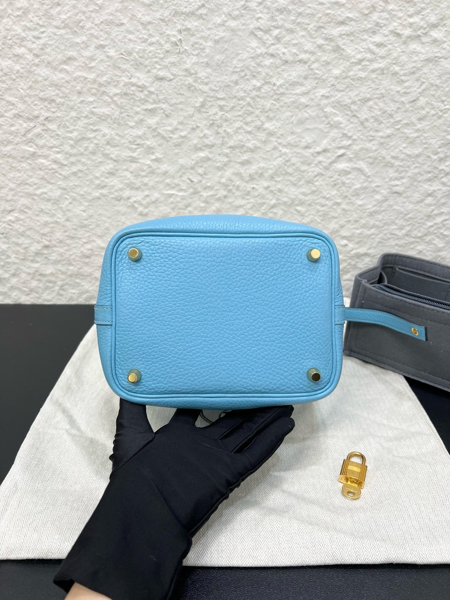 Hermes - Picotin - Leather - Blue - (small)