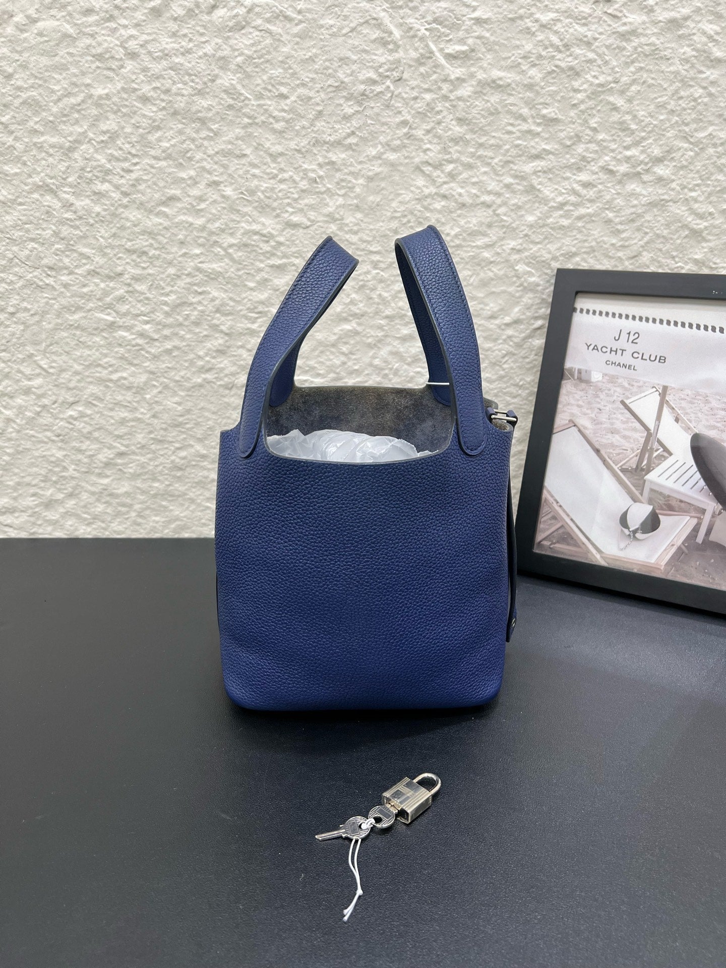 Hermes - Picotin - Leather - Blue - (small)