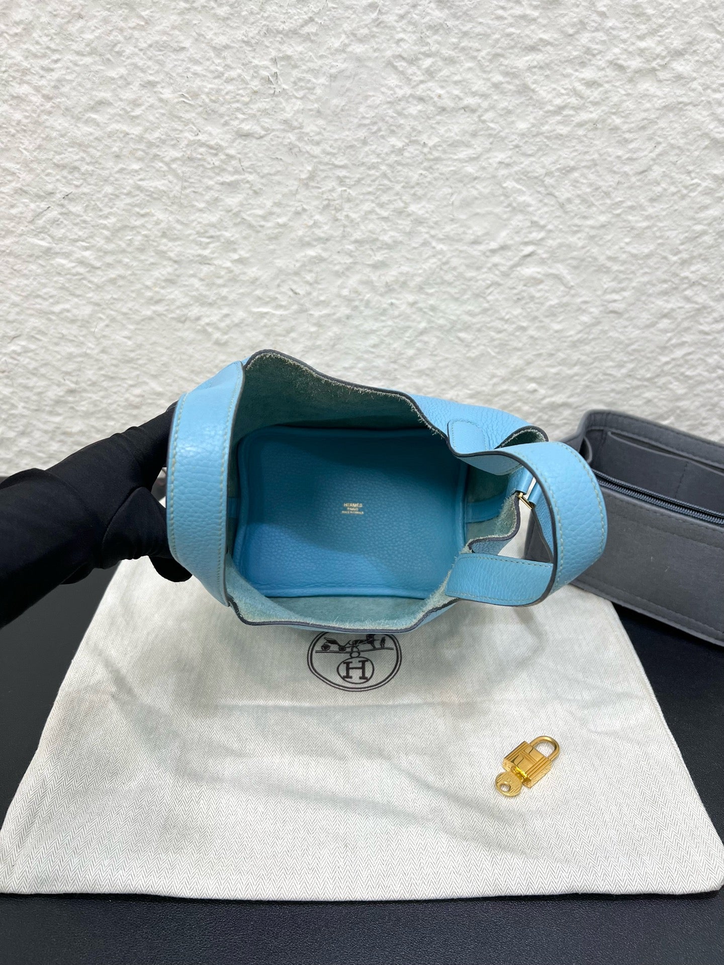 Hermes - Picotin - Leather - Blue - (small)