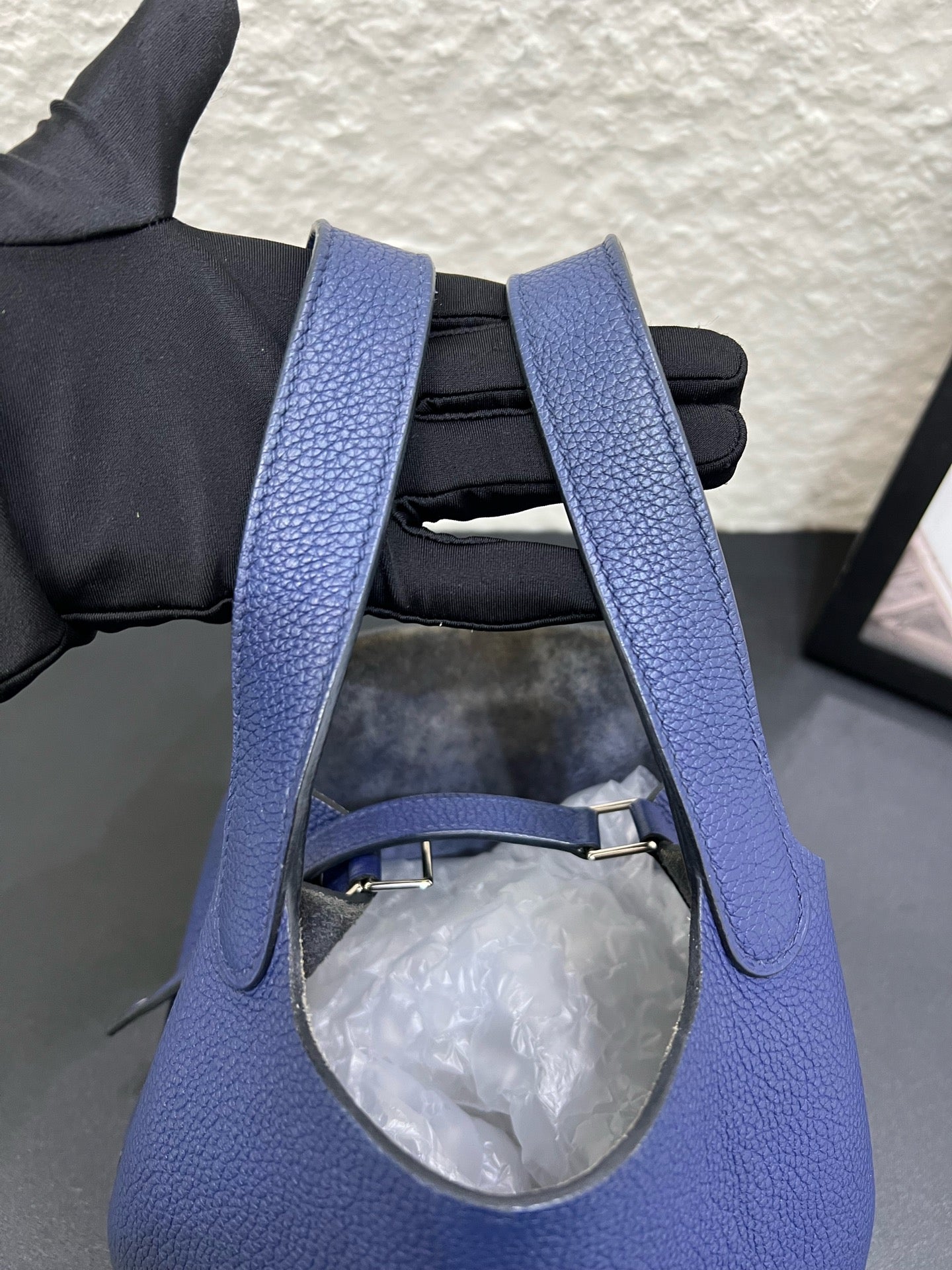 Hermes - Picotin - Leather - Blue - (small)