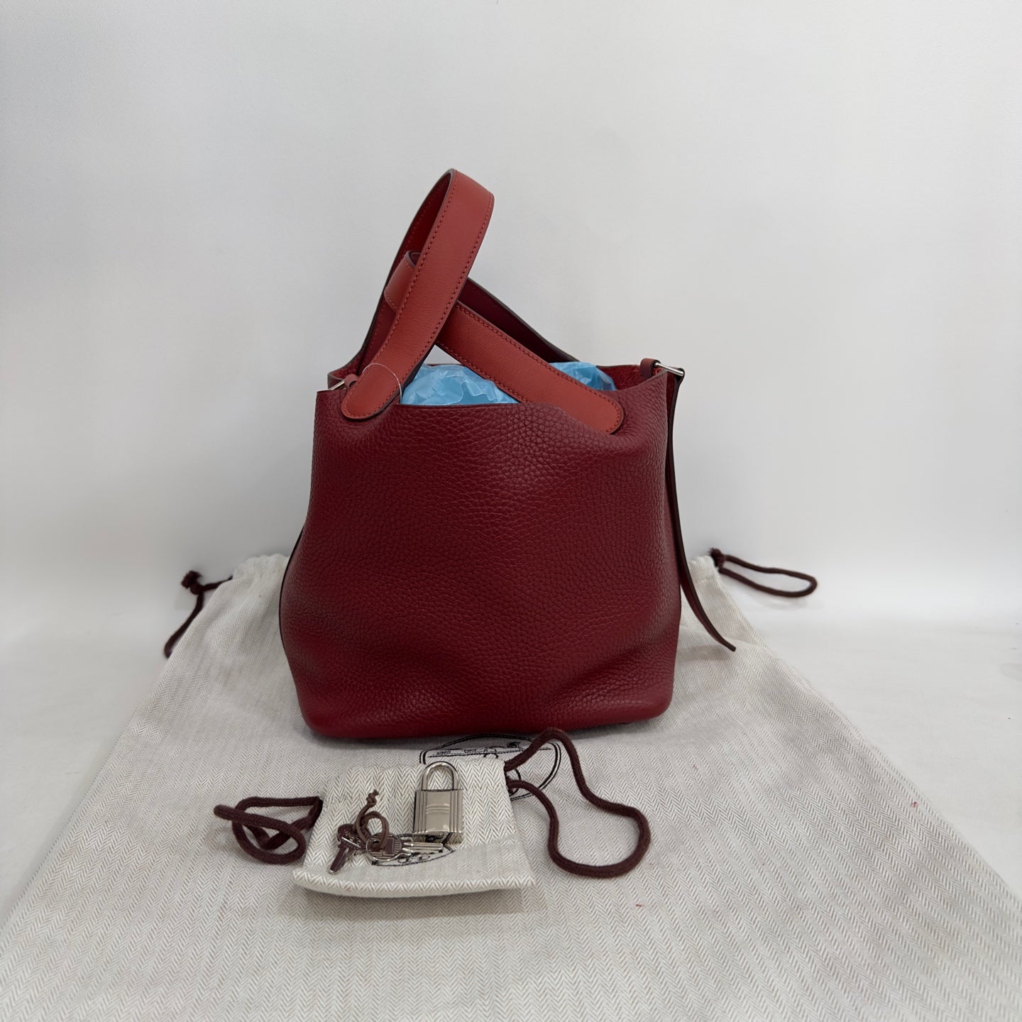Hermes - Picotin - Leather - Burgundy - (mini)